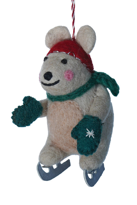 Skating Bear Decoration