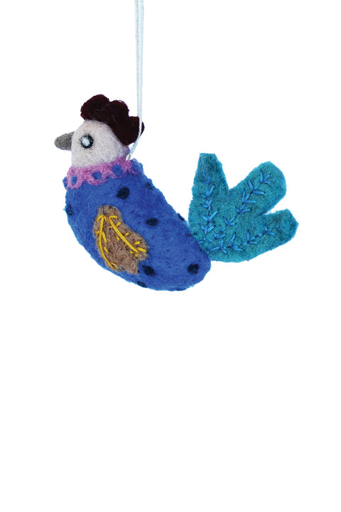 Blue Rooster Decoration