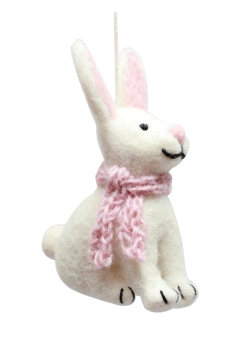 Easter Bunny with Scarf Decoration